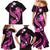 Pink Polynesian Pattern With Tropical Flowers Family Matching Mermaid Dress and Hawaiian Shirt LT05 - Polynesian Pride