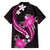 Pink Polynesian Pattern With Tropical Flowers Family Matching Puletasi Dress and Hawaiian Shirt LT05 - Polynesian Pride