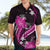 Pink Polynesian Pattern With Tropical Flowers Hawaiian Shirt LT05 - Polynesian Pride