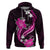 Pink Polynesian Pattern With Tropical Flowers Hoodie LT05 Pink - Polynesian Pride