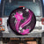 Pink Polynesian Pattern With Tropical Flowers Spare Tire Cover LT05 - Polynesian Pride