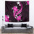 Pink Polynesian Pattern With Tropical Flowers Tapestry LT05 - Polynesian Pride