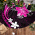 Pink Polynesian Pattern With Tropical Flowers Tree Skirt