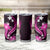 Pink Polynesian Pattern With Tropical Flowers Tumbler Cup