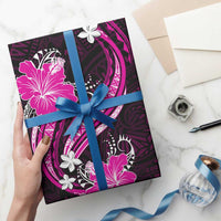 Pink Polynesian Pattern With Tropical Flowers Wrapping Paper LT05 - Polynesian Pride