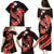 Red Polynesian Pattern With Tropical Flowers Family Matching Puletasi Dress and Hawaiian Shirt LT05 - Polynesian Pride