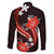 Red Polynesian Pattern With Tropical Flowers Family Matching Puletasi Dress and Hawaiian Shirt LT05 - Polynesian Pride