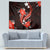 Red Polynesian Pattern With Tropical Flowers Tapestry LT05 - Polynesian Pride