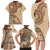 Samoa Siapo Pattern Simple Style Family Matching Long Sleeve Bodycon Dress and Hawaiian Shirt LT05 - Polynesian Pride