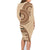 Samoa Siapo Pattern Simple Style Family Matching Long Sleeve Bodycon Dress and Hawaiian Shirt LT05 - Polynesian Pride