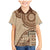 Samoa Siapo Pattern Simple Style Family Matching Mermaid Dress and Hawaiian Shirt LT05 Son's Shirt Brown - Polynesian Pride