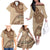 Samoa Siapo Pattern Simple Style Family Matching Off Shoulder Long Sleeve Dress and Hawaiian Shirt LT05 - Polynesian Pride