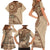 Samoa Siapo Pattern Simple Style Family Matching Short Sleeve Bodycon Dress and Hawaiian Shirt LT05 - Polynesian Pride