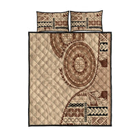 Samoa Siapo Pattern Simple Style Quilt Bed Set LT05 Brown - Polynesian Pride