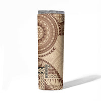 Samoa Siapo Pattern Simple Style Skinny Tumbler LT05 - Polynesian Pride