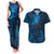 New Zealand Matariki Couples Matching Tank Maxi Dress and Hawaiian Shirt Maori New Year LT05 Blue - Polynesian Pride