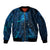 New Zealand Matariki Sleeve Zip Bomber Jacket Maori New Year LT05 Unisex Blue - Polynesian Pride