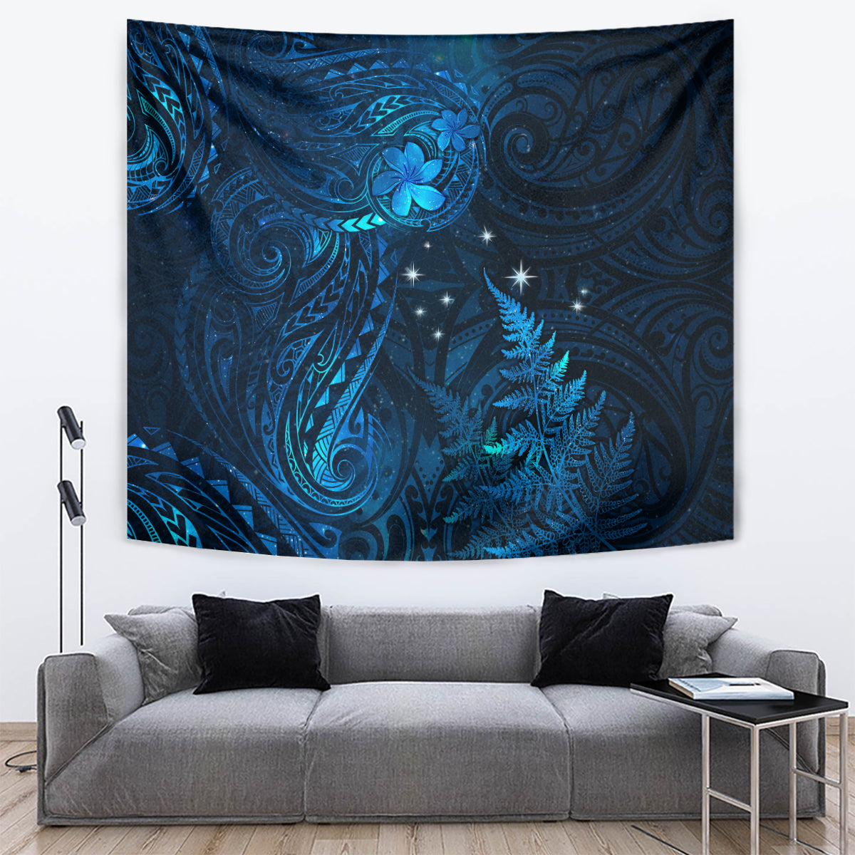 New Zealand Matariki Tapestry Maori New Year LT05 Blue - Polynesian Pride