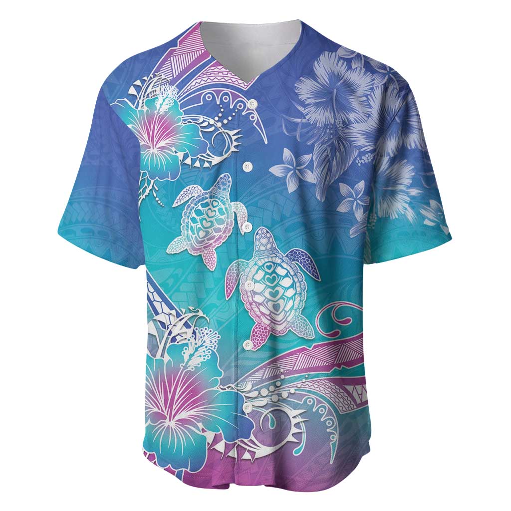 Polynesia Sea Turtle Couple Baseball Jersey Love Is Life