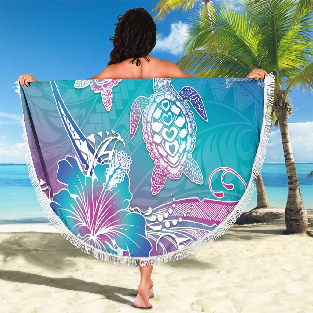 Polynesia Sea Turtle Couple Beach Blanket Love Is Life LT05 - Polynesian Pride