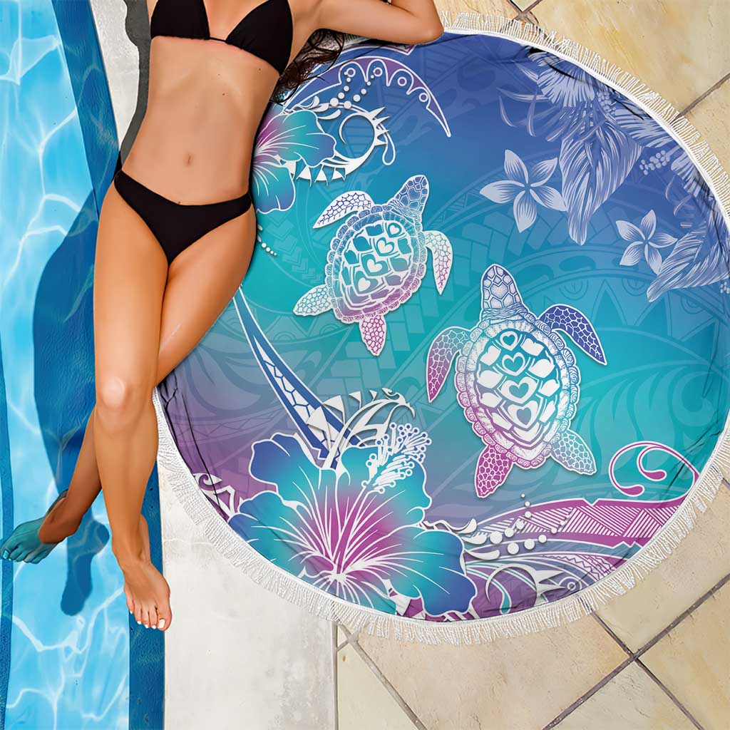 Polynesia Sea Turtle Couple Beach Blanket Love Is Life LT05 - Polynesian Pride