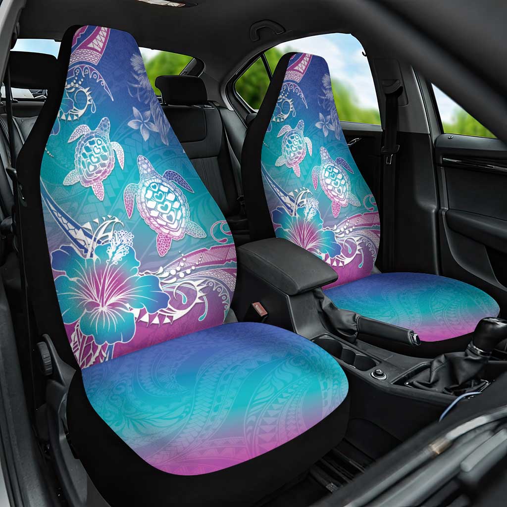 Polynesia Sea Turtle Couple Car Seat Cover Love Is Life LT05 One Size Blue - Polynesian Pride