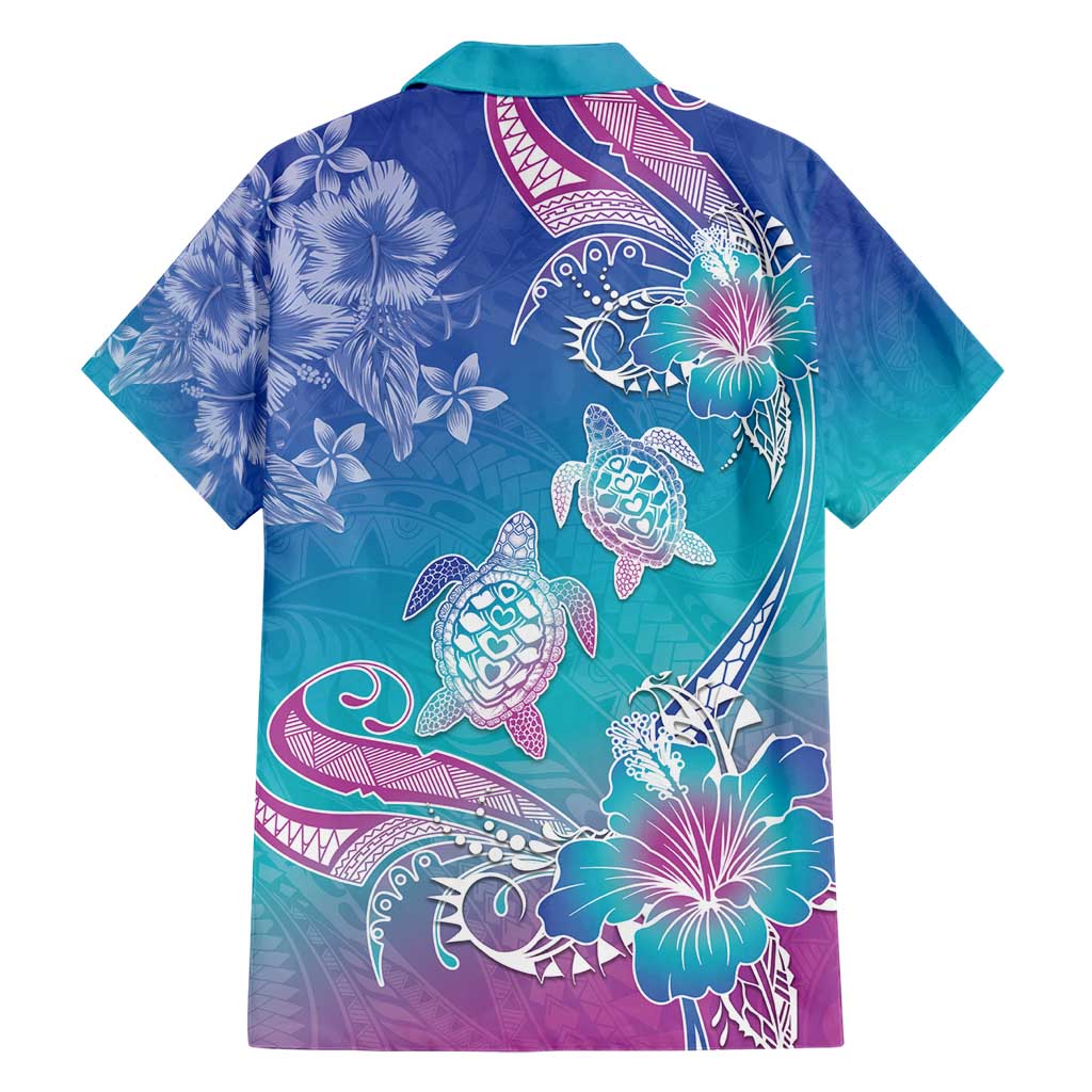 Polynesia Sea Turtle Couple Hawaiian Shirt Love Is Life LT05 - Polynesian Pride
