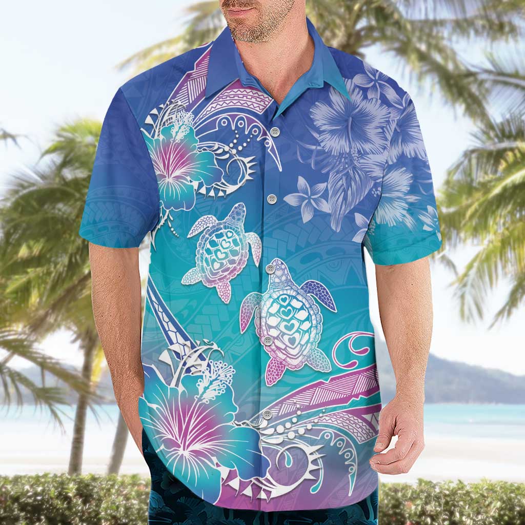 Polynesia Sea Turtle Couple Hawaiian Shirt Love Is Life LT05 - Polynesian Pride