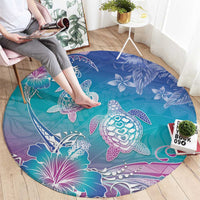 Polynesia Sea Turtle Couple Round Carpet Love Is Life LT05 - Polynesian Pride