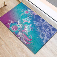 Polynesia Sea Turtle Couple Rubber Doormat Love Is Life LT05 - Polynesian Pride