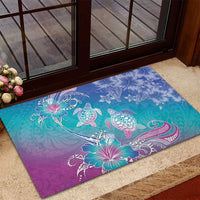 Polynesia Sea Turtle Couple Rubber Doormat Love Is Life LT05 - Polynesian Pride