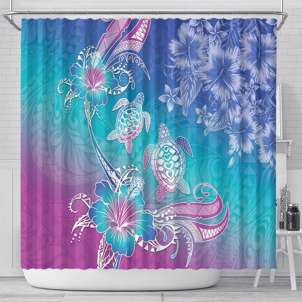 Polynesia Sea Turtle Couple Shower Curtain Love Is Life LT05 - Polynesian Pride