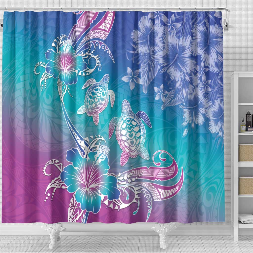 Polynesia Sea Turtle Couple Shower Curtain Love Is Life LT05 - Polynesian Pride