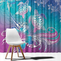 Polynesia Sea Turtle Couple Window Curtain Love Is Life LT05 - Polynesian Pride