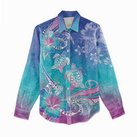 Polynesia Sea Turtle Couple Women Casual Shirt Love Is Life LT05 - Polynesian Pride