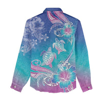 Polynesia Sea Turtle Couple Women Casual Shirt Love Is Life LT05 - Polynesian Pride