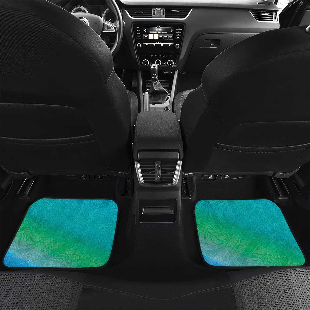 Polynesia Sea Turtle Couple Car Mats I Am Turtley In Love With You LT05 Set 2pcs - Back Turquoise - Polynesian Pride
