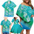 Polynesia Sea Turtle Couple Family Matching Off Shoulder Short Dress and Hawaiian Shirt I Am Turtley In Love With You