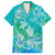 Polynesia Sea Turtle Couple Family Matching Off Shoulder Short Dress and Hawaiian Shirt I Am Turtley In Love With You