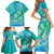 Polynesia Sea Turtle Couple Family Matching Short Sleeve Bodycon Dress and Hawaiian Shirt I Am Turtley In Love With You