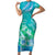 Polynesia Sea Turtle Couple Family Matching Short Sleeve Bodycon Dress and Hawaiian Shirt I Am Turtley In Love With You