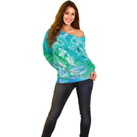 Polynesia Sea Turtle Couple Off Shoulder Sweater I Am Turtley In Love With You LT05 - Polynesian Pride