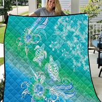 Polynesia Sea Turtle Couple Quilt I Am Turtley In Love With You LT05 Turquoise - Polynesian Pride