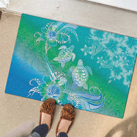 Polynesia Sea Turtle Couple Rubber Doormat I Am Turtley In Love With You LT05 - Polynesian Pride