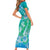 Polynesia Sea Turtle Couple Short Sleeve Bodycon Dress I Am Turtley In Love With You