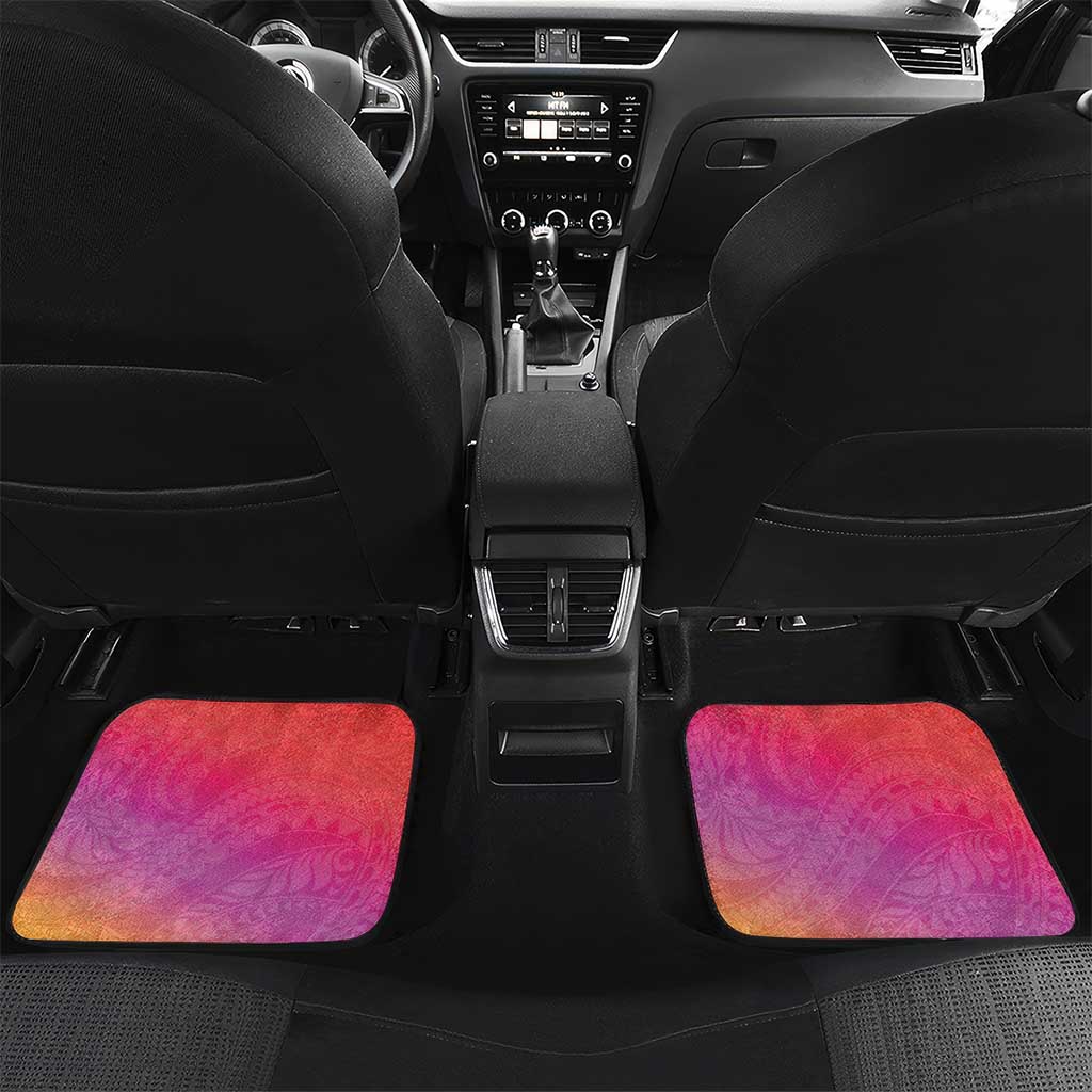 Polynesia Sea Turtle Couple Car Mats One Soul One Love LT05 Set 2pcs - Back Red - Polynesian Pride