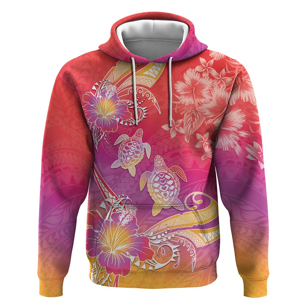 Polynesia Sea Turtle Couple Hoodie One Soul One Love