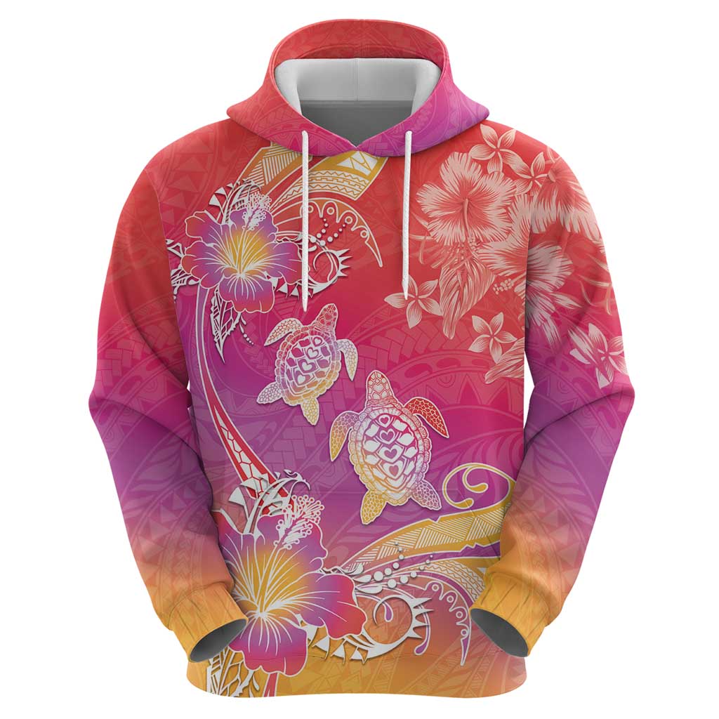 Polynesia Sea Turtle Couple Hoodie One Soul One Love LT05 - Polynesian Pride