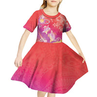 Polynesia Sea Turtle Couple Kid Short Sleeve Dress One Soul One Love LT05 - Polynesian Pride
