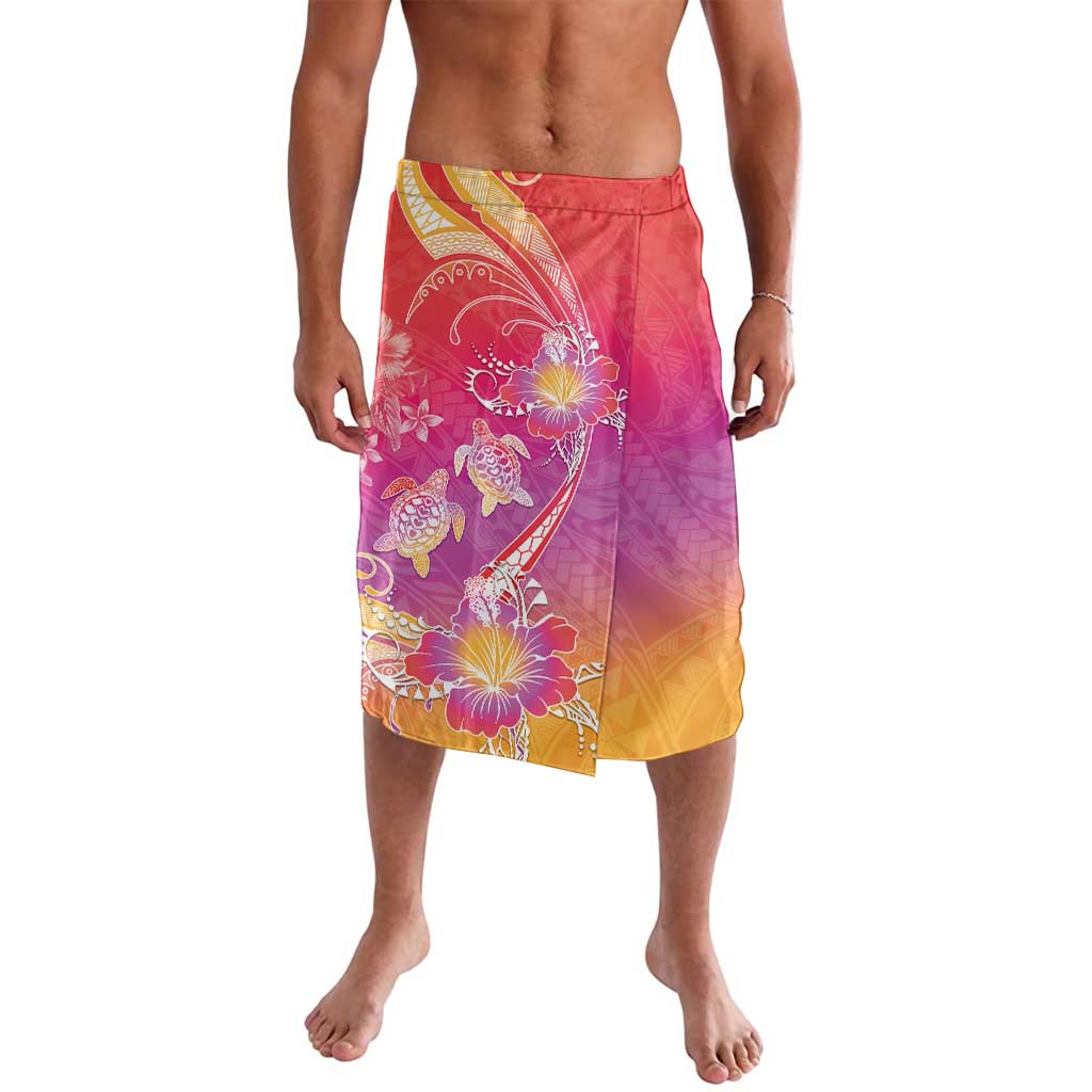 Polynesia Sea Turtle Couple Lavalava One Soul One Love LT05 Red - Polynesian Pride